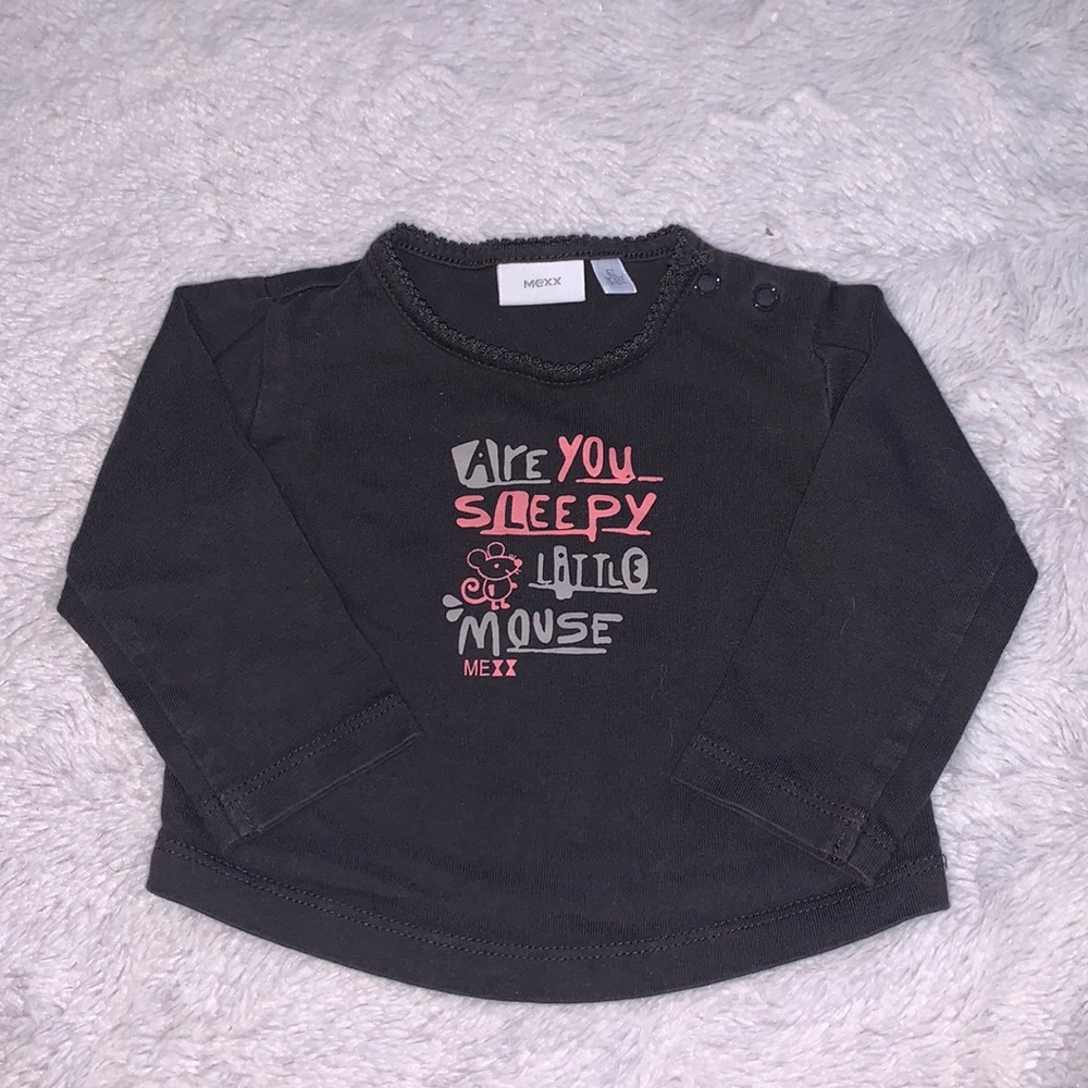 (3 for $10) mexx grey 3-6 month long sleeve top